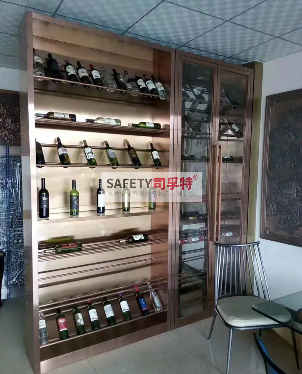 不銹鋼酒柜款式多樣，美觀時尚，經(jīng)久耐用(圖4)